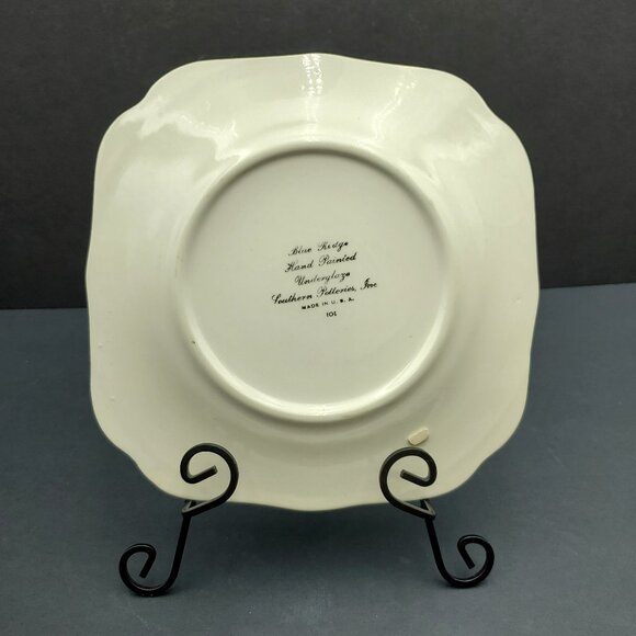 Blue Ridge Southern Potteries Forest Fruit Square Luncheon Plate Small Platter - Picture 2 of 5